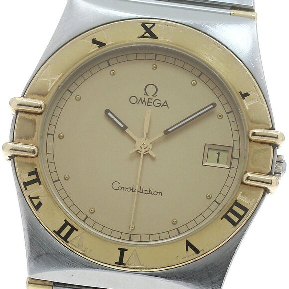 OMEGA Constellation harf bar gold Dial Quartz Men's Watch_873100